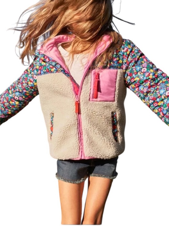 Mini Boden Other - Mini Boden Colourblock Borg Jacket size 5-6Y